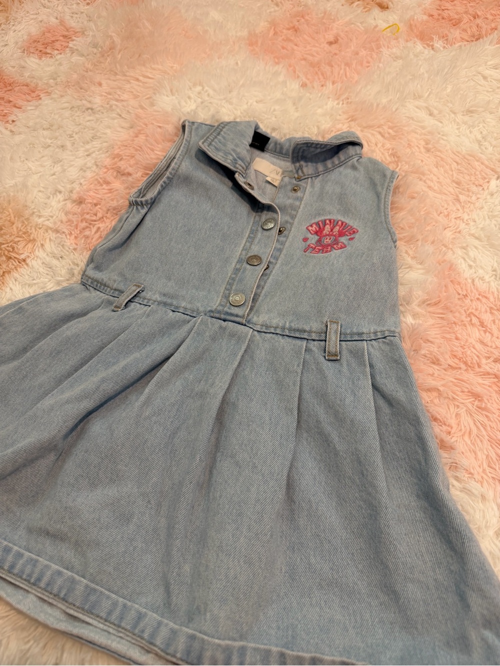 Disney x Zara Denim Sleeveless Dress SZ 4